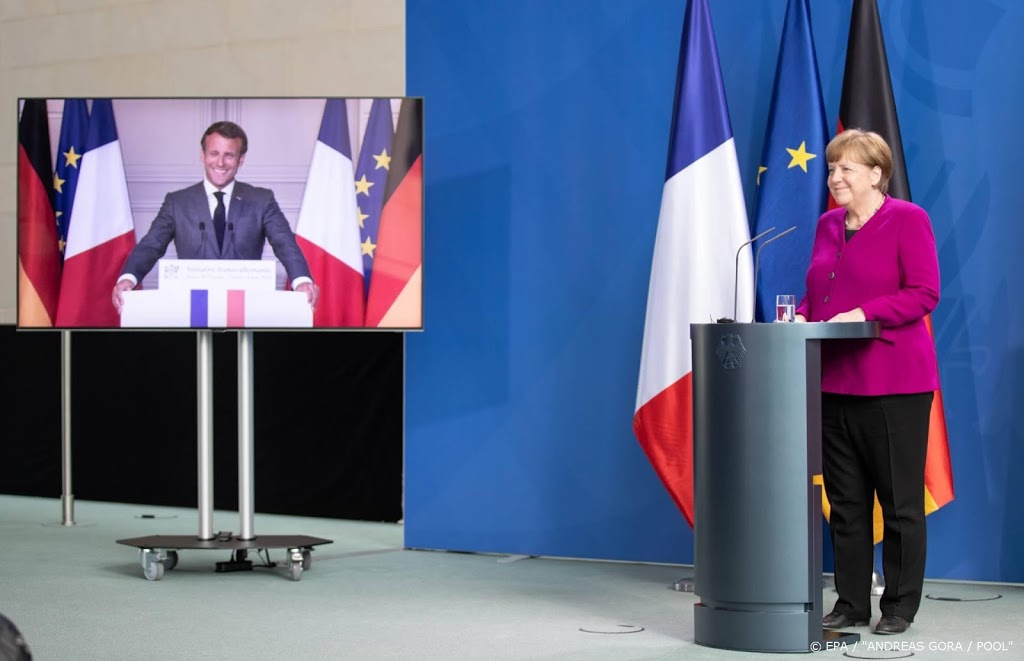 Merkel en Macron in gesprek over Europees economisch herstelplan
