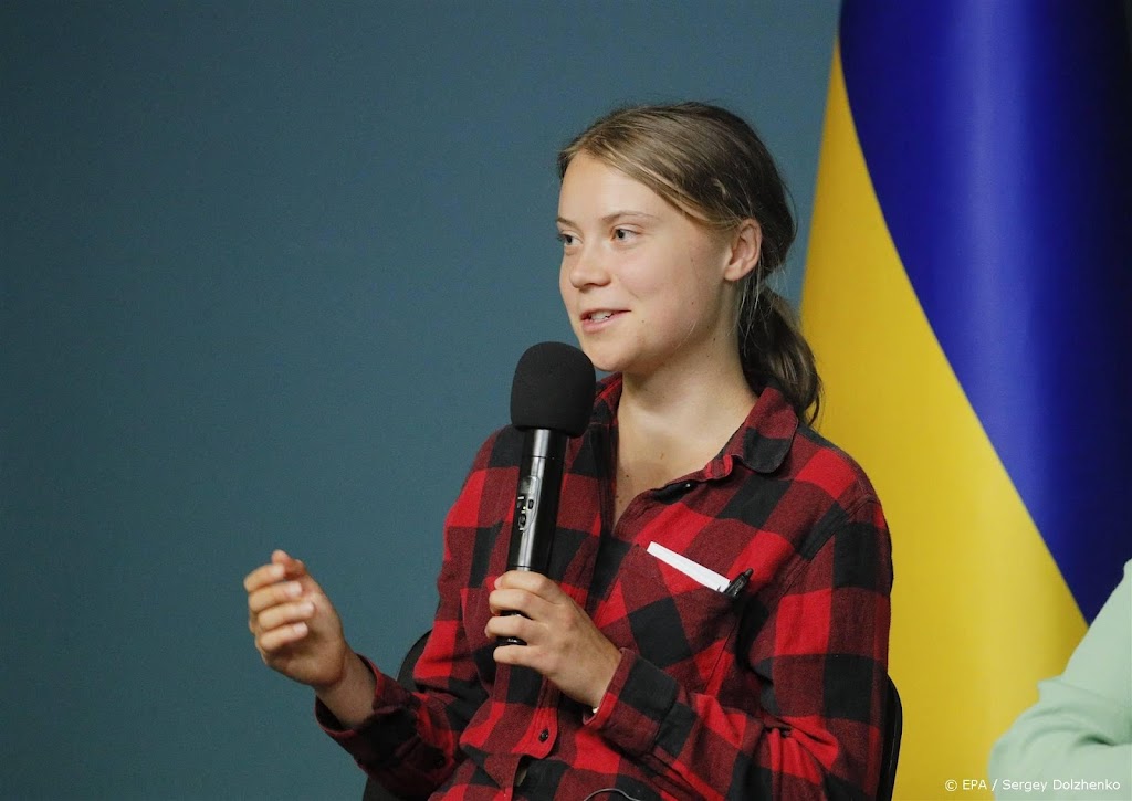 Greta Thunberg praat in Kyiv over milieuschade door oorlog