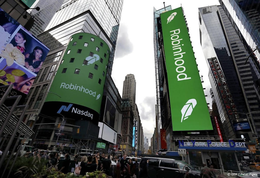 Teleurstellende beursgang beleggingsapp Robinhood op Wall Street