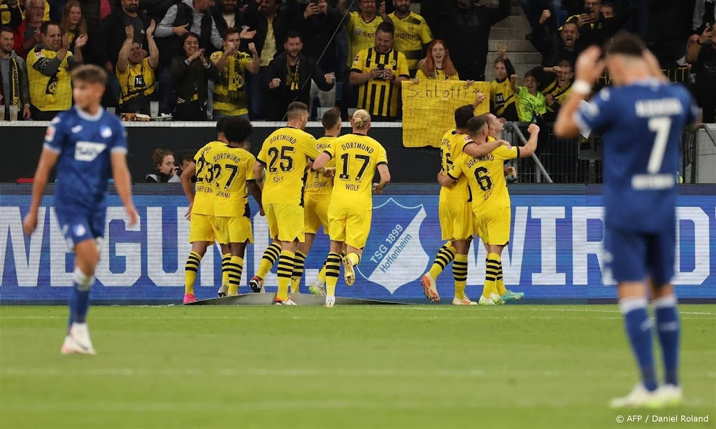 Borussia Dortmund voor even koploper na zege bij Hoffenheim