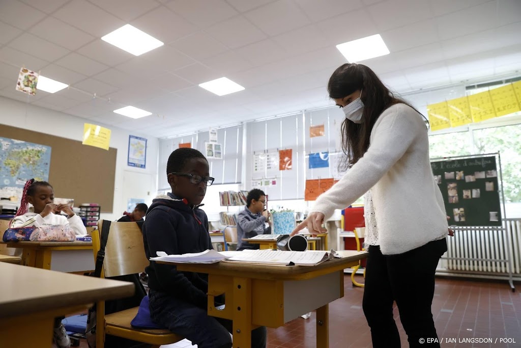 Ook jonge Franse kinderen moeten op school mondkapjes dragen