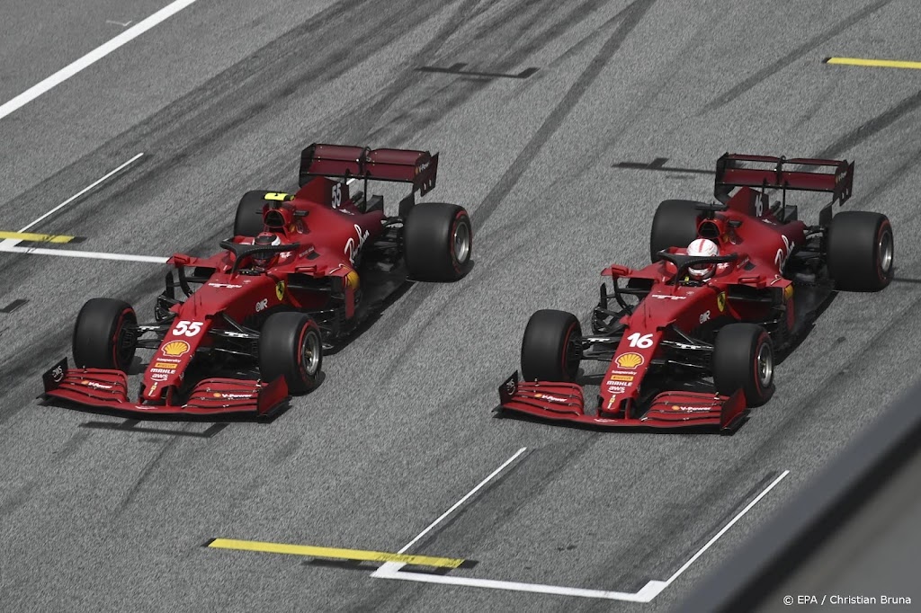 Coureurs Sainz en Leclerc krijgen gelijke status bij Ferrari 
