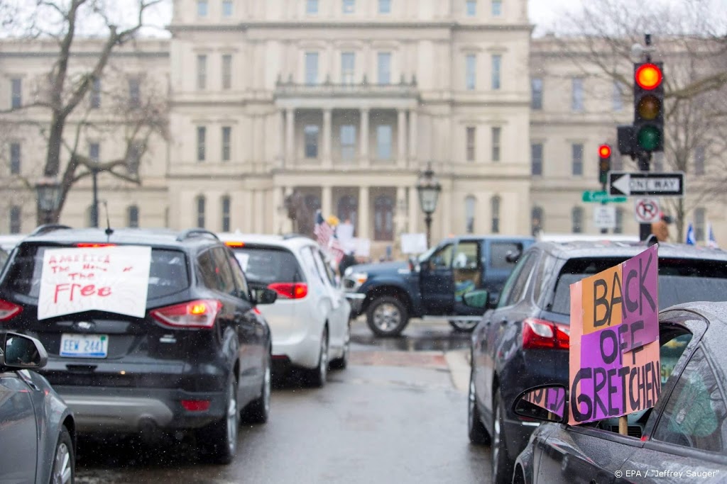 Protest in Michigan tegen lockdown wegens coronavirus