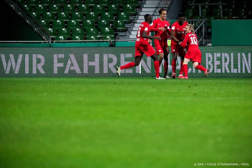 RB Leipzig naar bekerfinale na zege in verlenging op Bremen