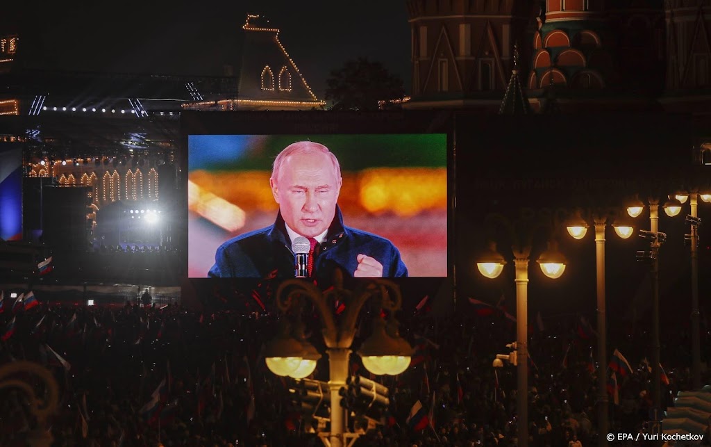 Poetin tijdens concert in Moskou: de overwinning zal aan ons zijn