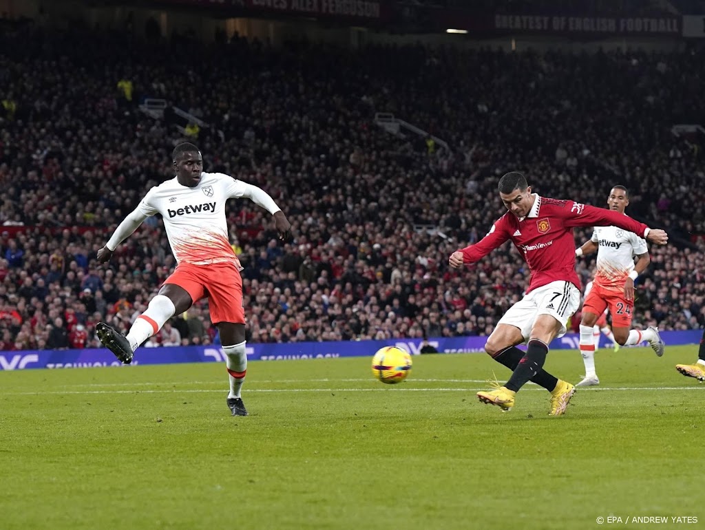 Ten Hag wint met Manchester United thuis nipt van West Ham