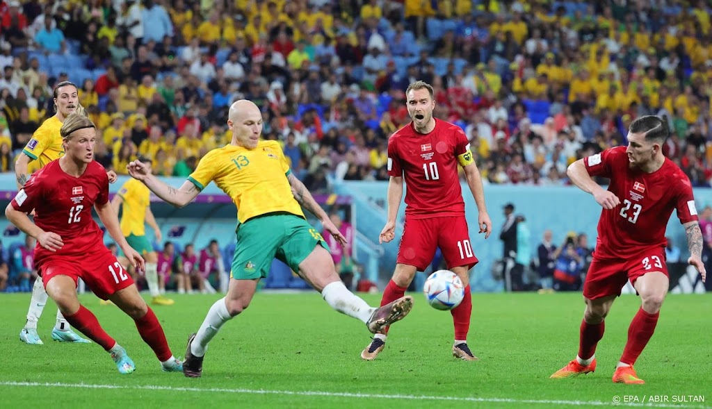 Australië verder op WK voetbal na zege op Denemarken 