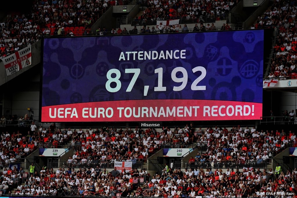 Recordaantal toeschouwers op Wembley bij een EK-finale