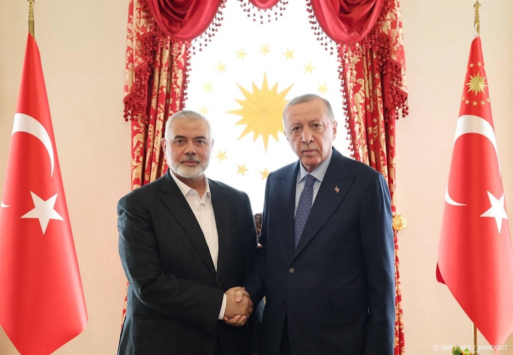 Erdogan veroordeelt 'verraderlijke moord' op 'broeder' Haniyeh