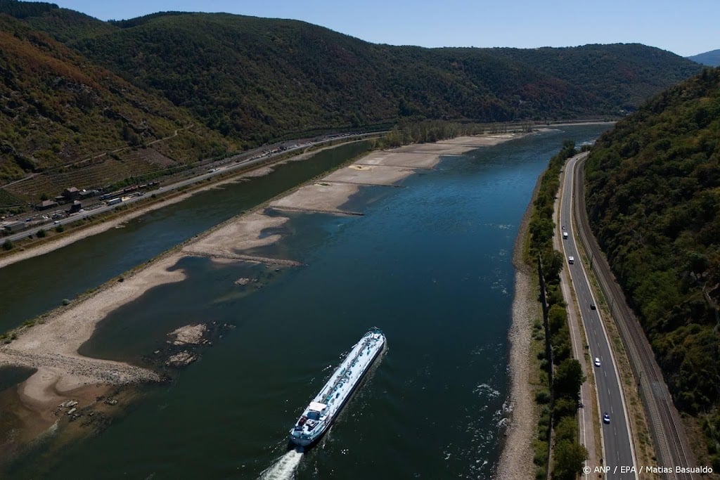 Waterstanden Rijn in Duitsland flink gestegen door regen