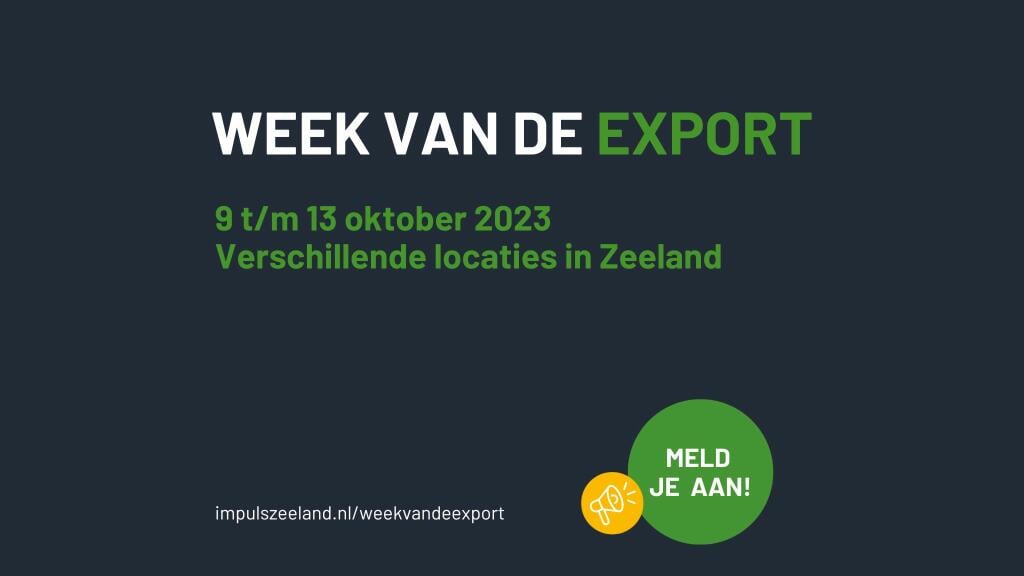  Impuls Zeeland organiseert eerste editie Week van de Export
