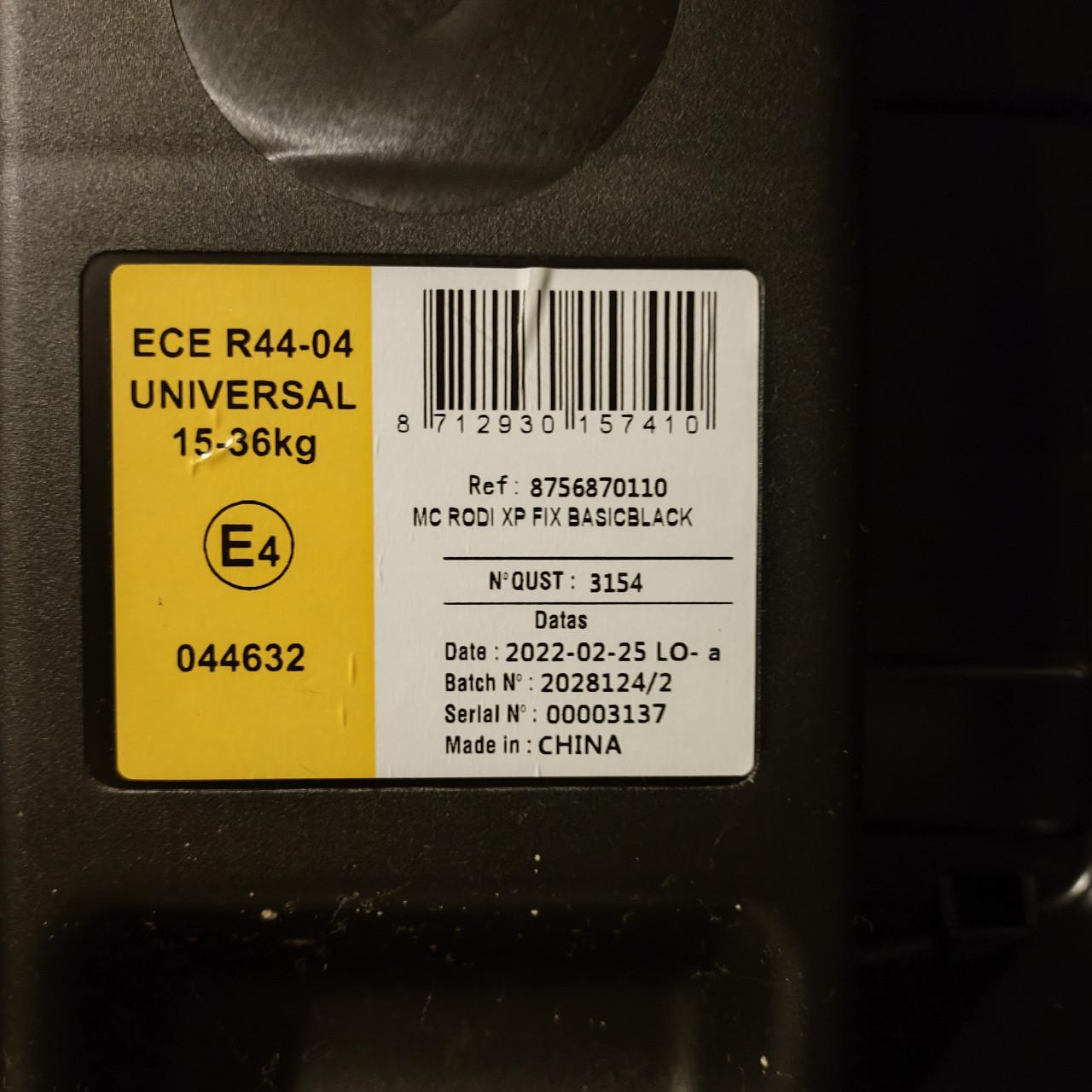 Autostoel merk maxi cosi rodi isofix