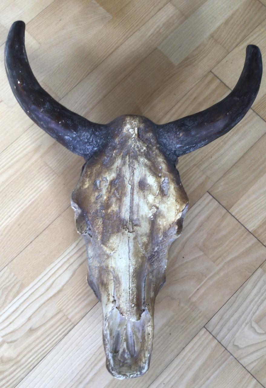 Wanddecoratie polyester schedel waterbuffel