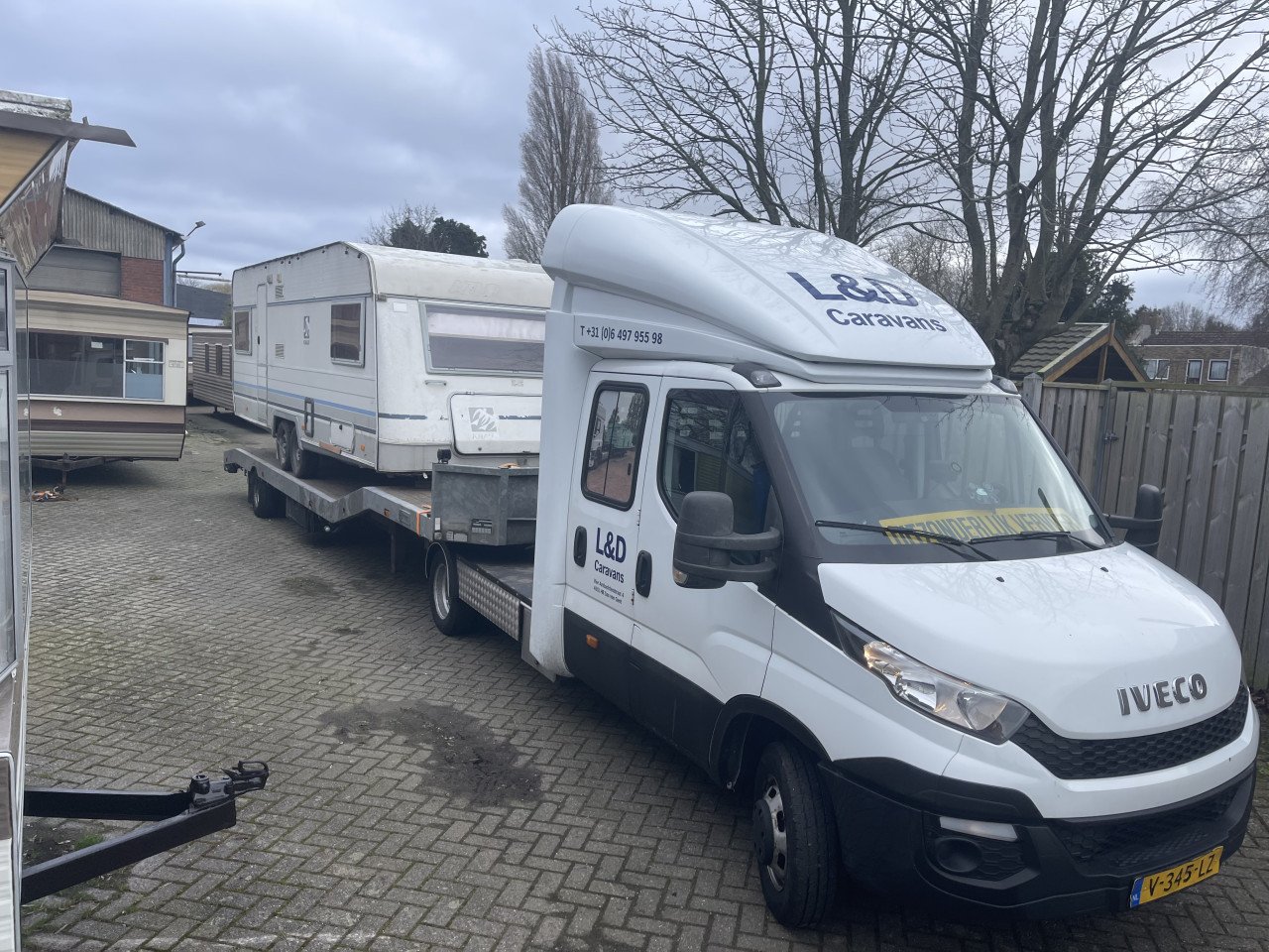 Transport van u Stacaravan Tourcaravan Camper....