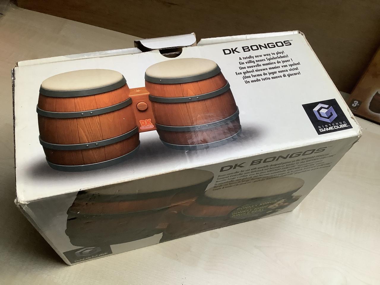 Nintendo GameCube spel Donkey Konga met Bongo’s in doos.