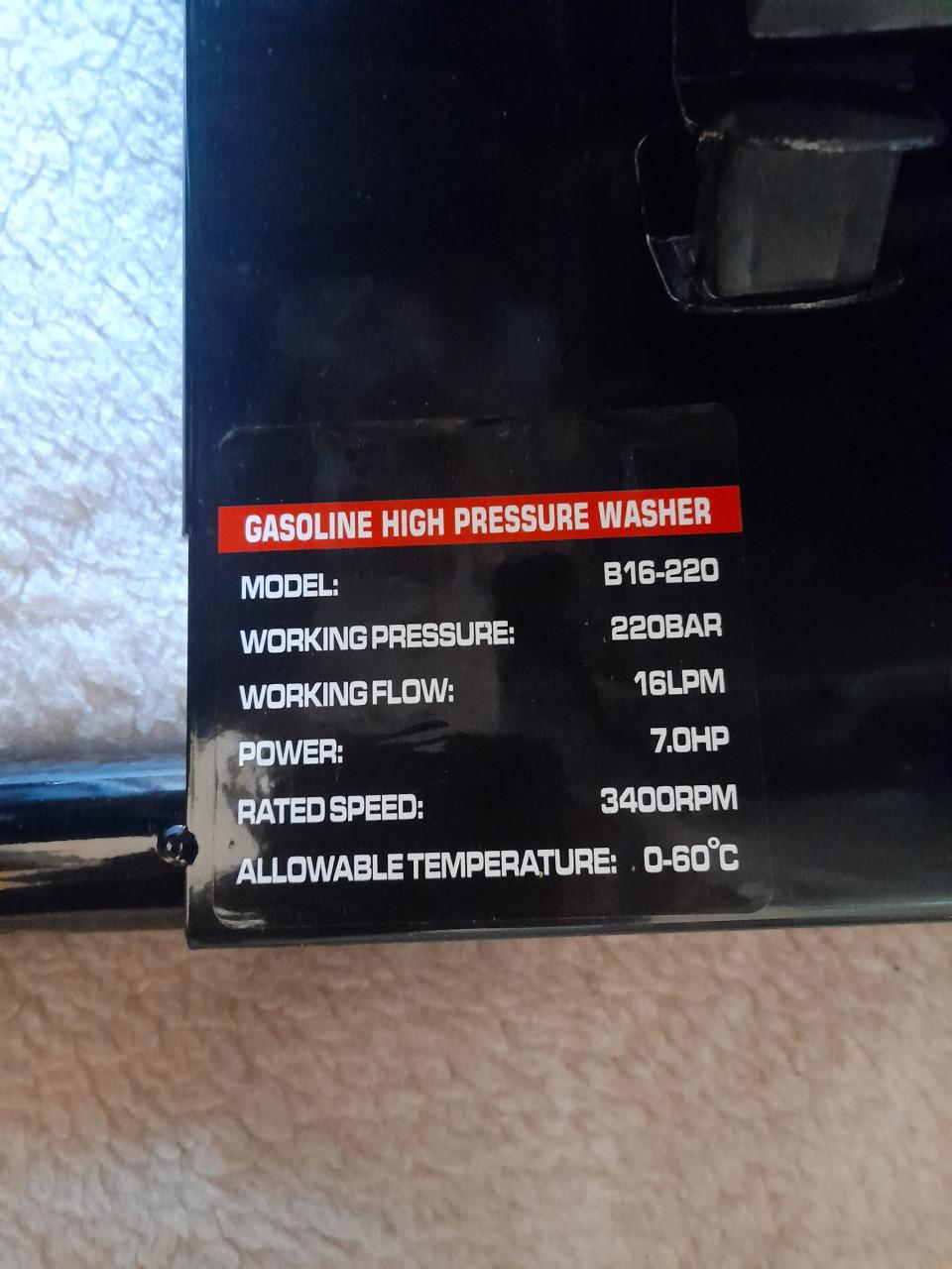 Gasoline high pressure washer (NIEUW)  Nieuw in doos!