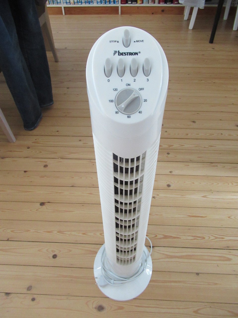 Toren ventilator, wit, koeler, airco, zgan.