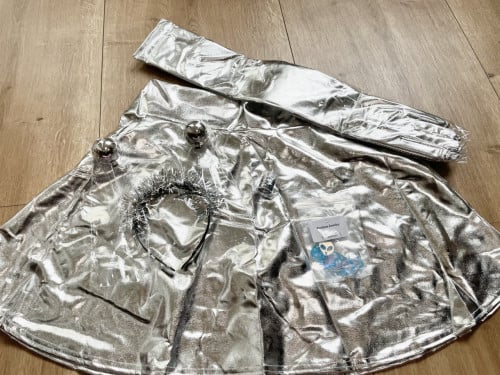 Nieuw zilver alien verkleedkostuum dames