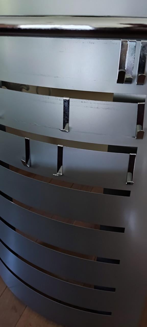 Roestvrijstalen RVS hal kapstok voor aan de wand