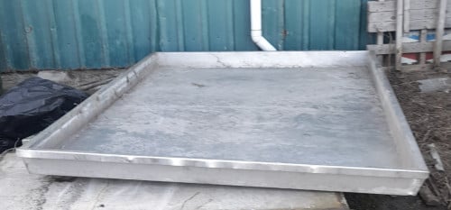 Te koop: RVS bak 3.10 x 2.10 x 0.15 voor bv pootbehandeling.