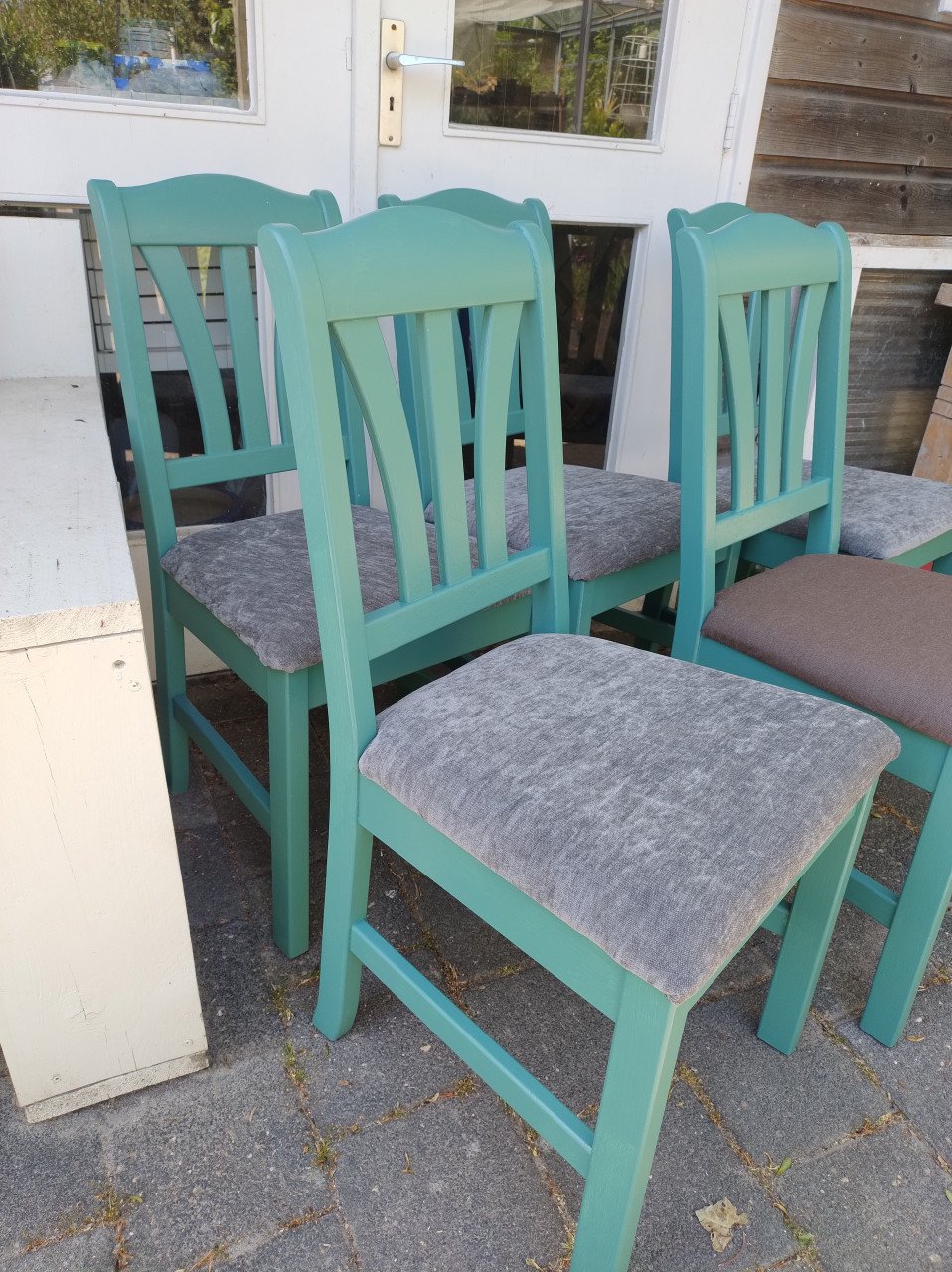 5 eetkamerstoelen, keukenstoelen, serre stoelen