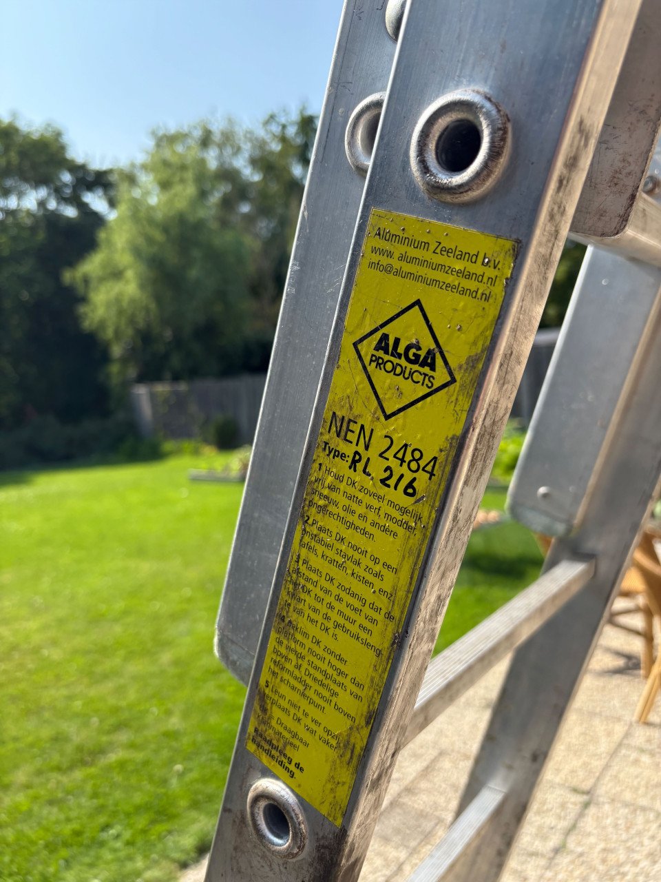 Ladder aluminium werkhoogte 8,28 m