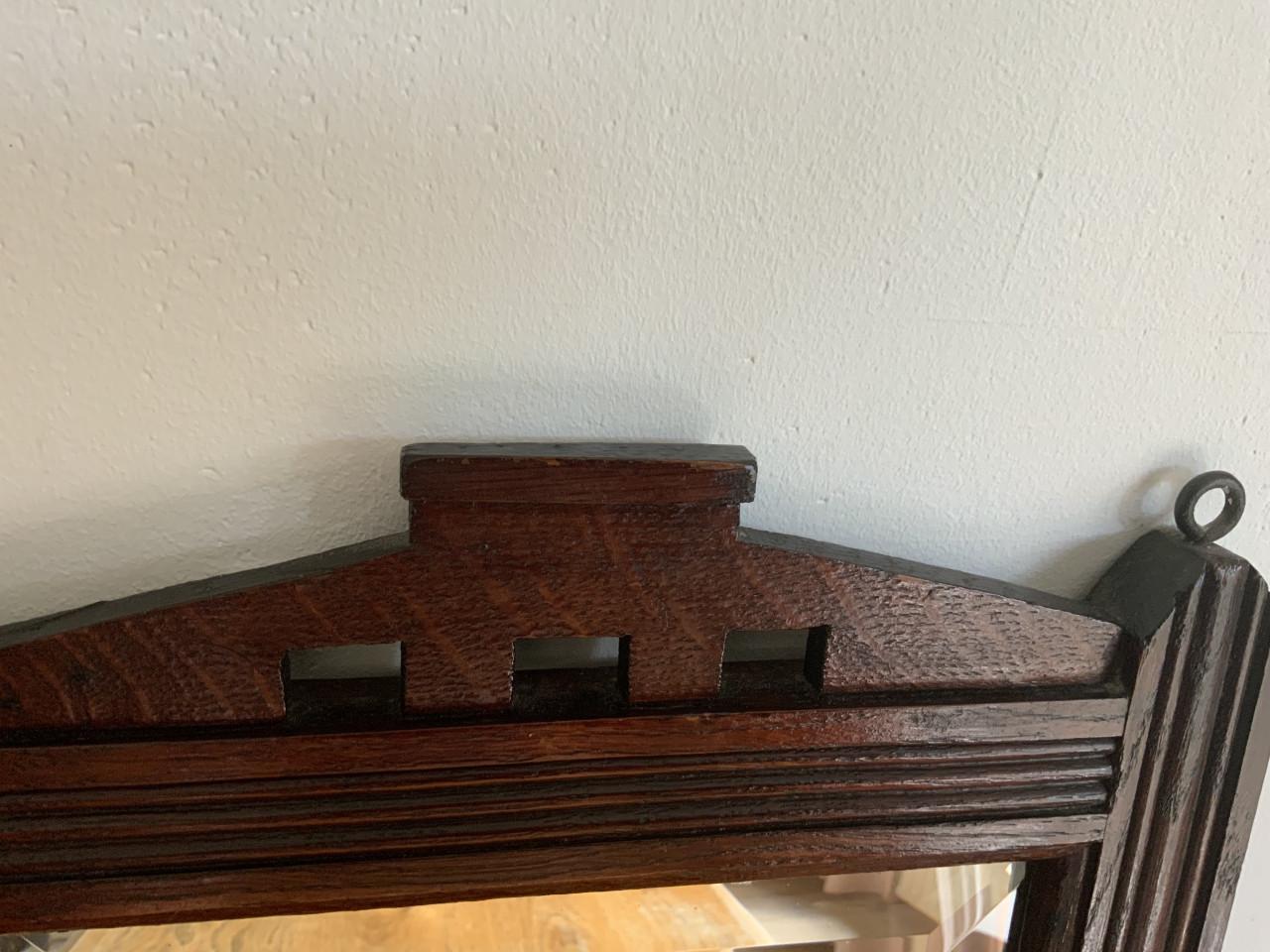 Spiegel eikenhouten lijst,met lade