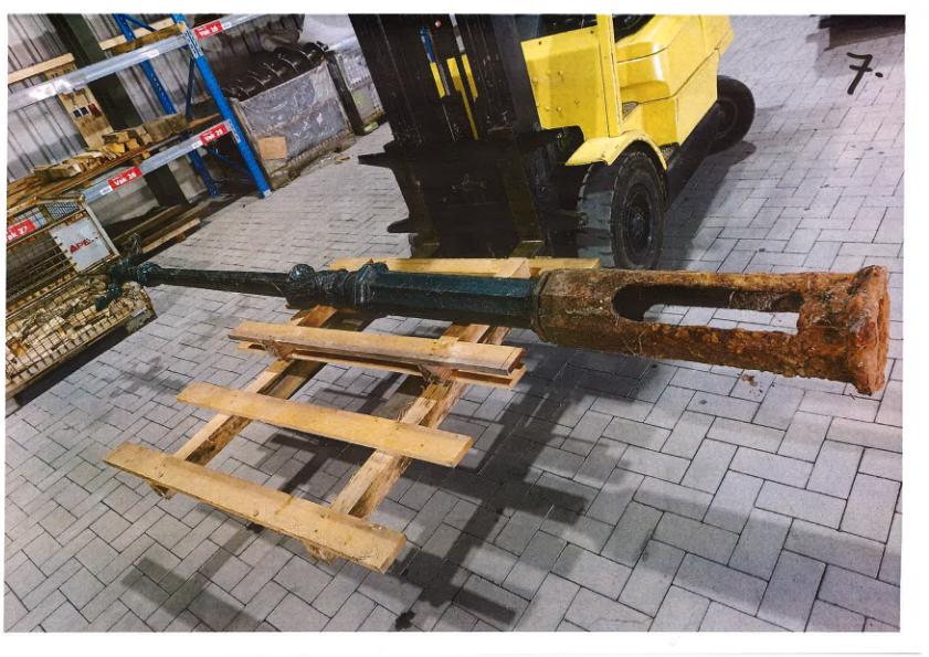 Antieke Gietijzeren Lantaarnpaal