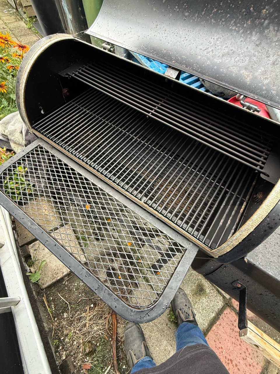 Mustang oklahoma off-set smoker Georgia inc motorgrill