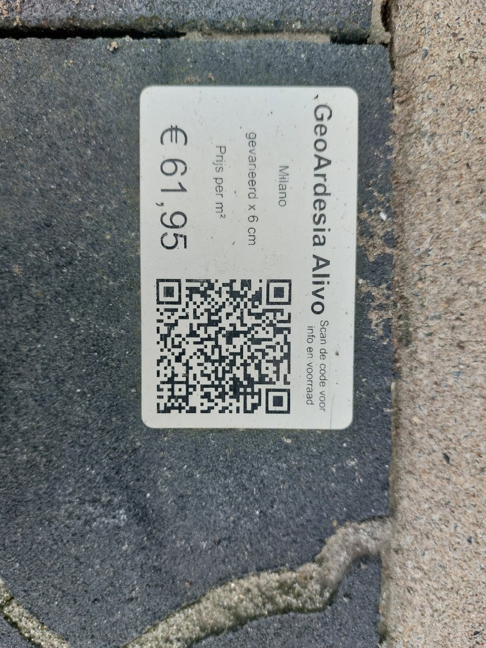 Terras/stapstenen rood gekleurd