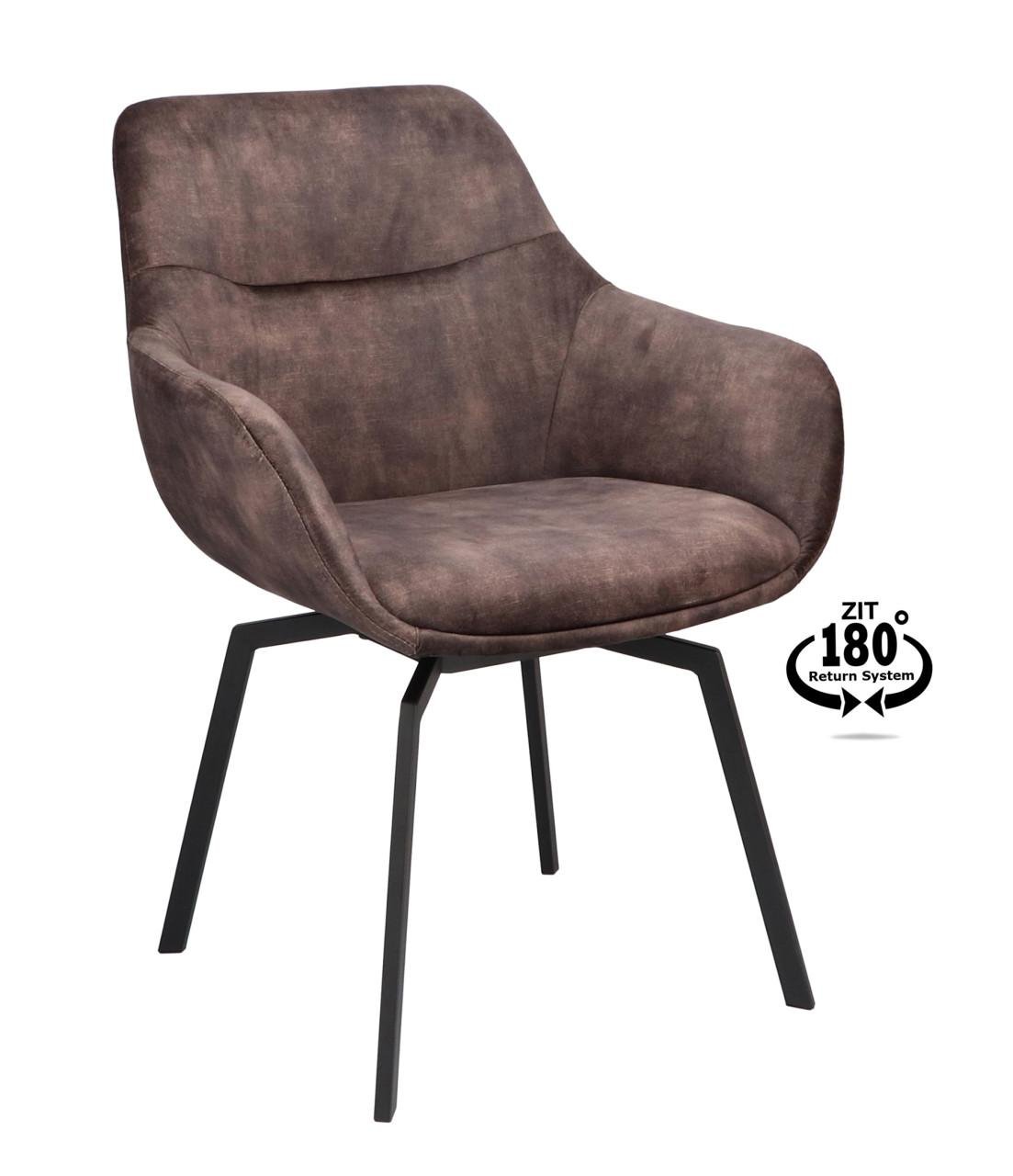 4 DRAAIBARE EETKAMERSTOELEN