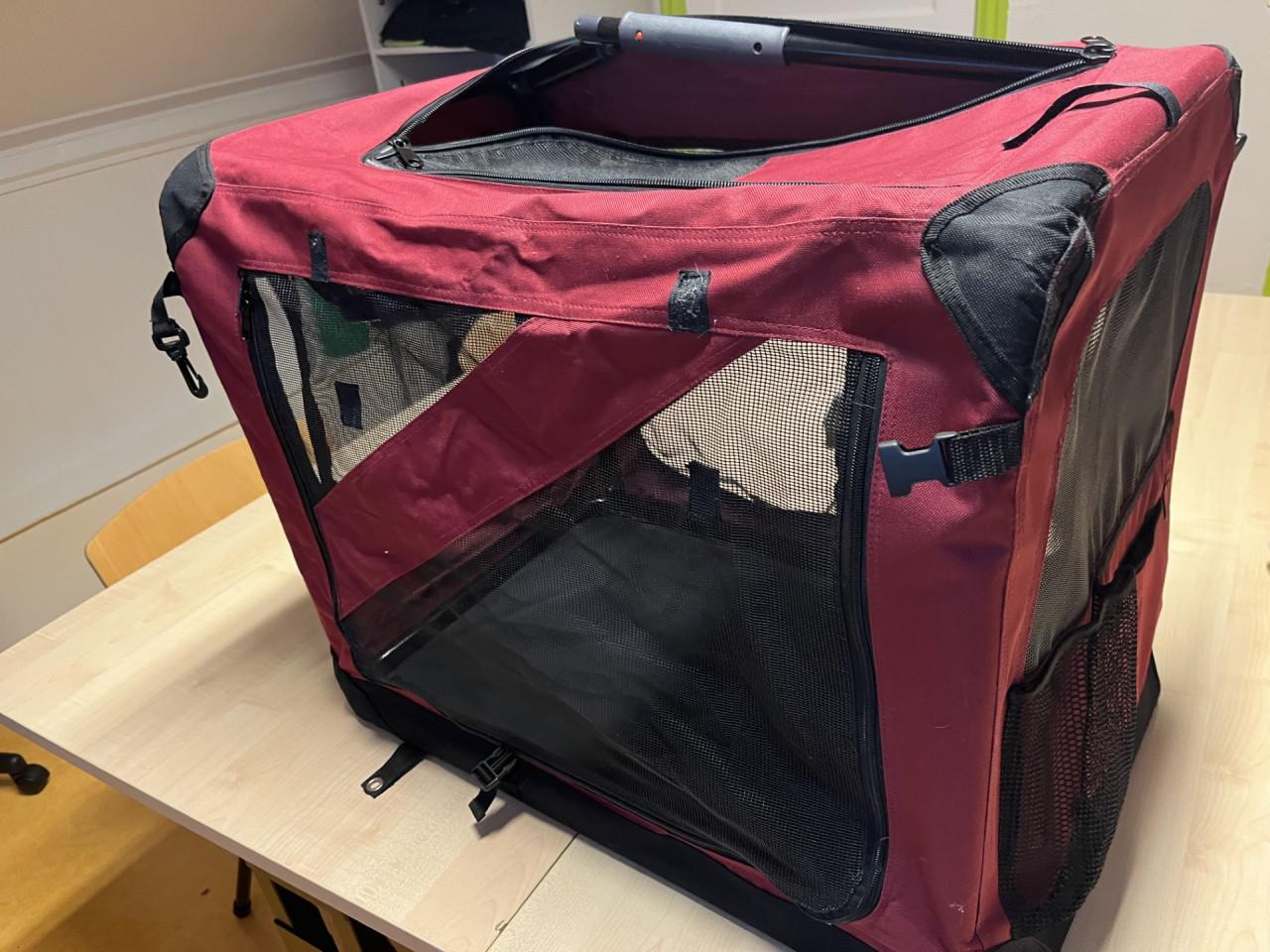 Opvouwbare stoffen hondenbench