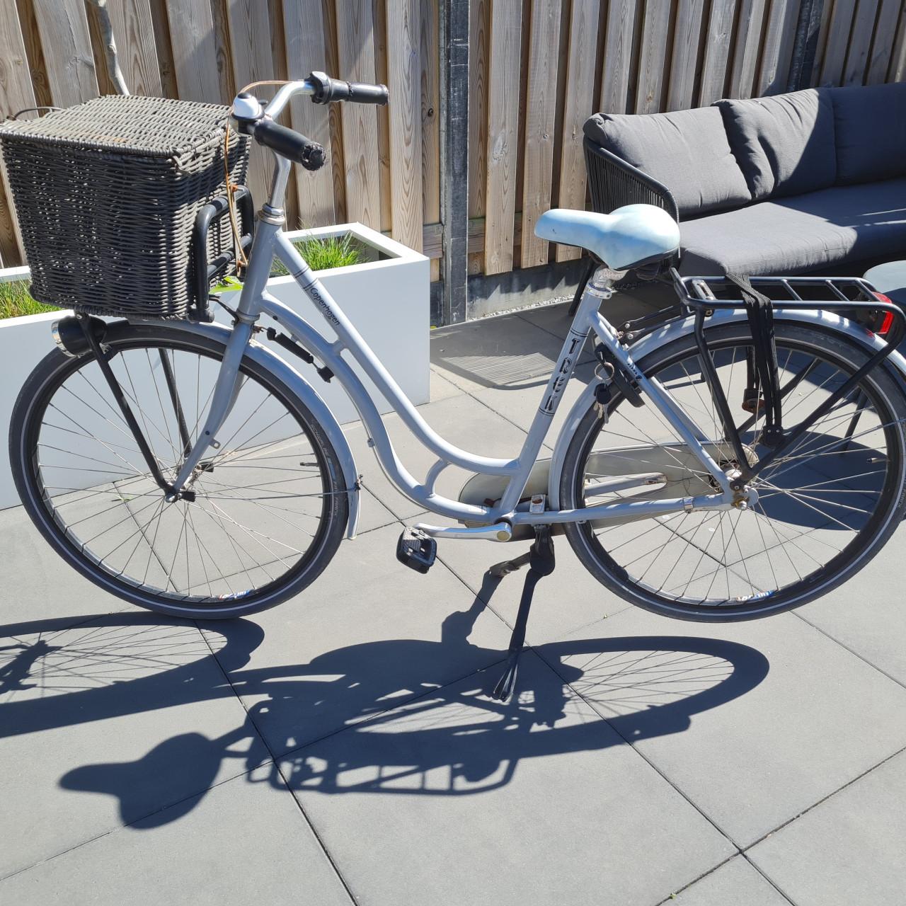 Grijze dames trek (station) fiets