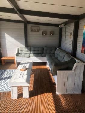 Steigerhouten tuinbank