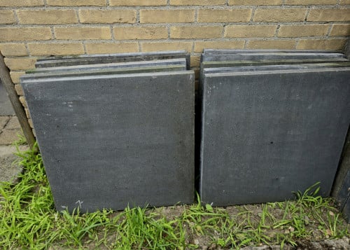 Terrastegels stapelblokken opsluitband **gratis ophalen**