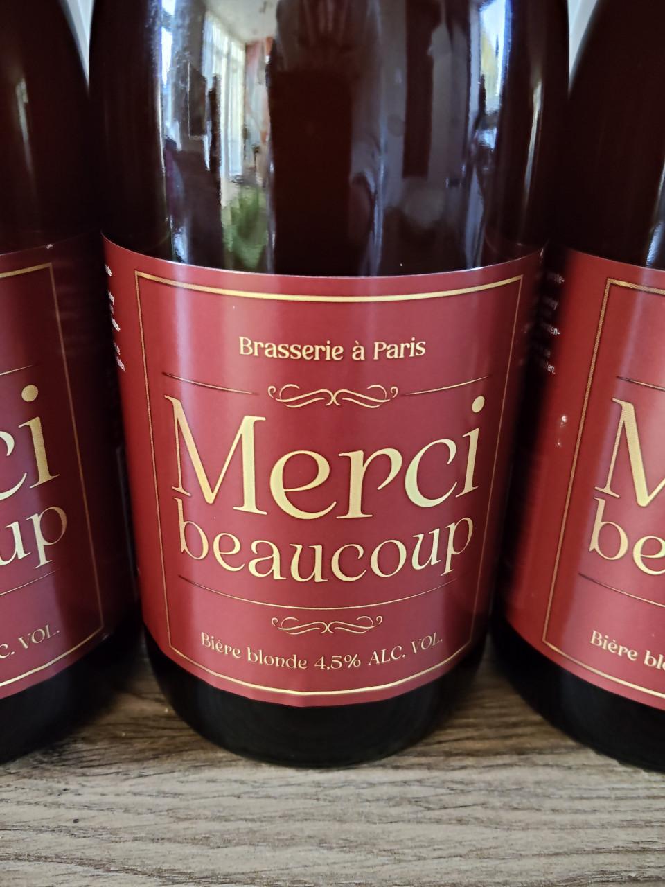 3 flessen 75cl blond speciaalbier van Merci Beaucoup