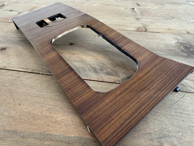 Middencosole hout Zebrano Mercedes Benz W124, handgeschakeld