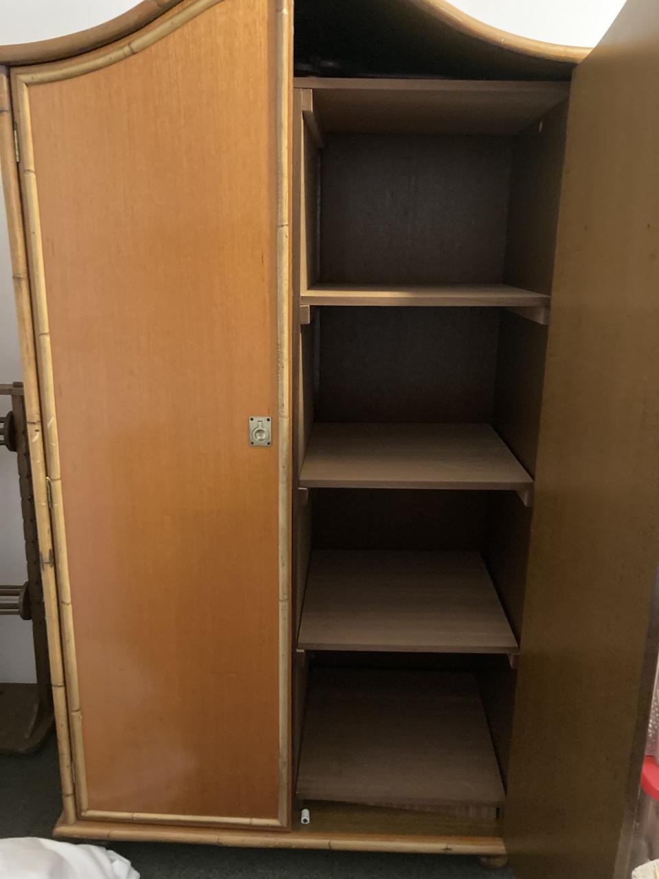 Kledingkast hout/bamboe hanglegkast