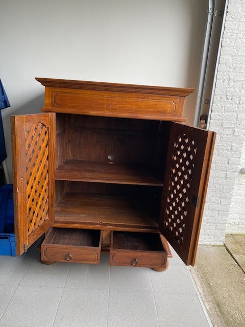 Vintage kast 2 deurtjes/2 lades