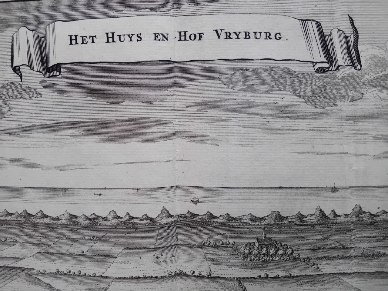 Kopergravure van buitenplaats Vrijburg (Heerlijkheid West-Souburg)