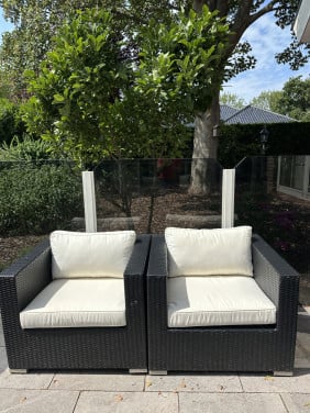 6 st Lounge stoelen incl kussens
