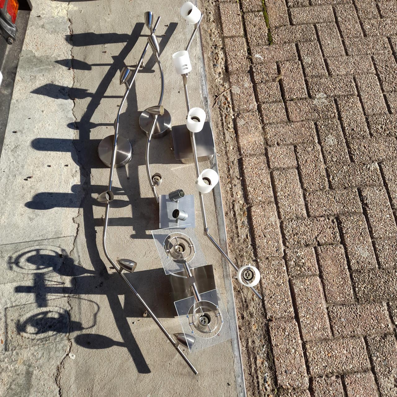 Set RVS plafondlampen