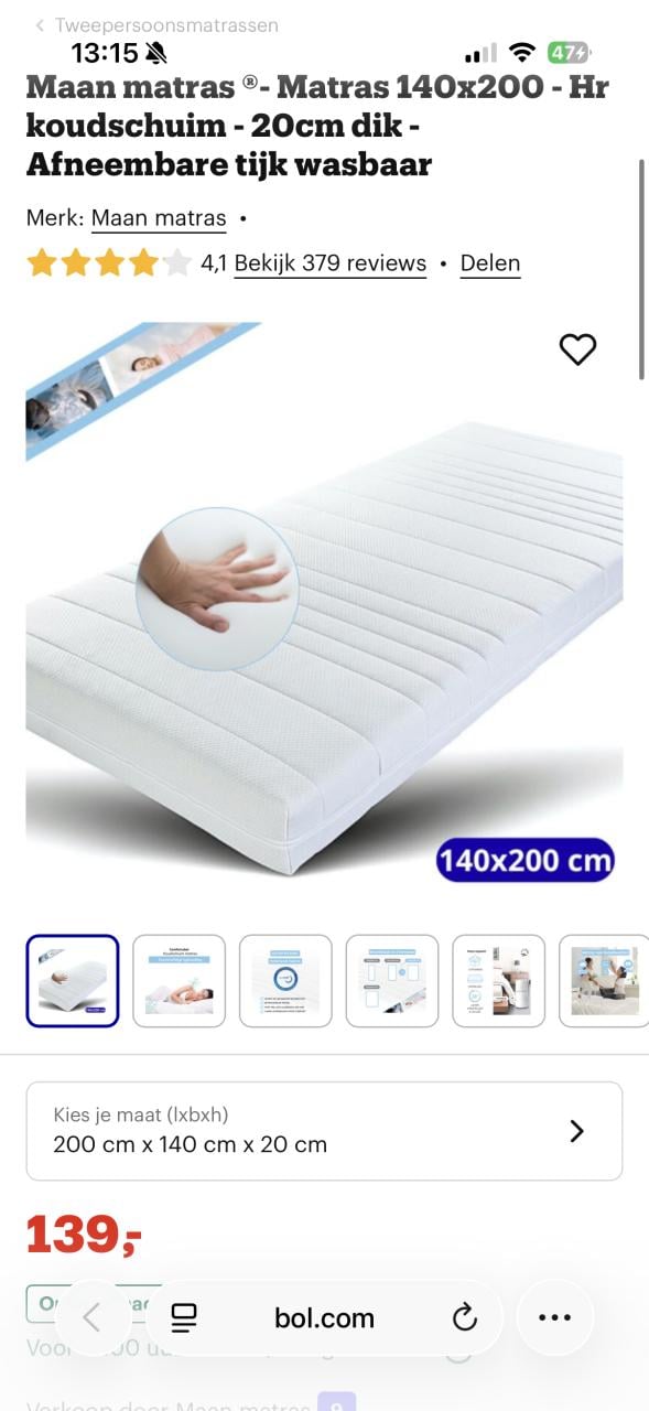 Bed IKEA SLATTUM 140x200cm