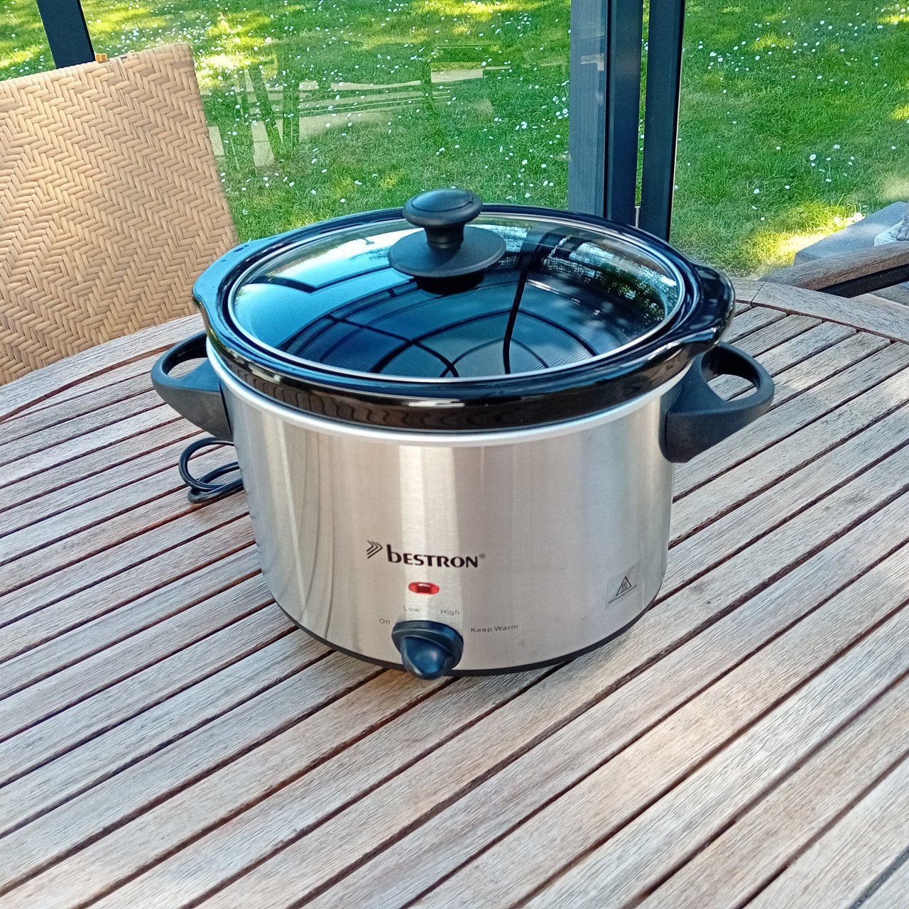 Bestron Slowcooker – 3,5,Liter – Zilver