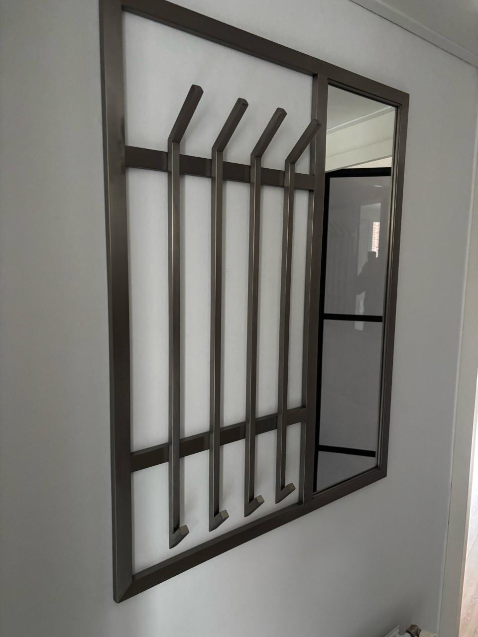 Kapstok met spiegel RVS