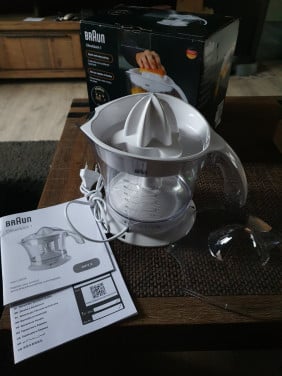 Nieuwe krachtige Braun citruspers, met vruchtvlees standen, in doos....