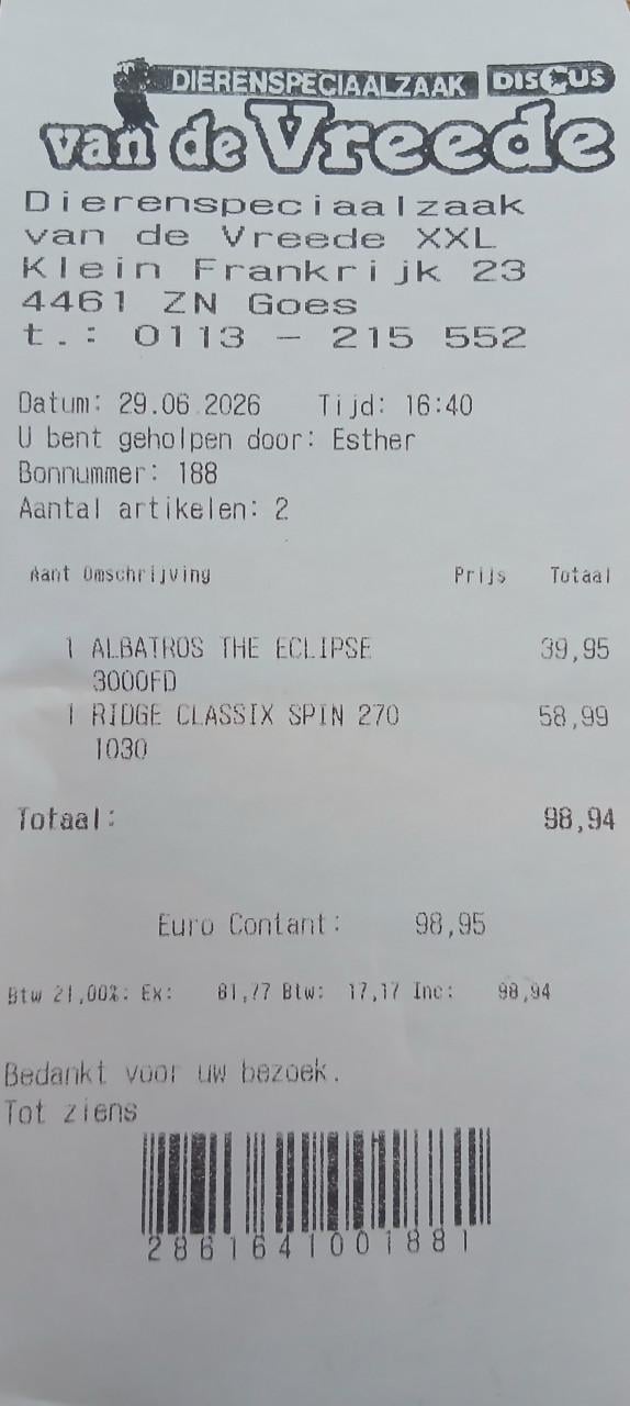 Complete vishengel Rigde Classix Spin 270 1030 Nieuw
