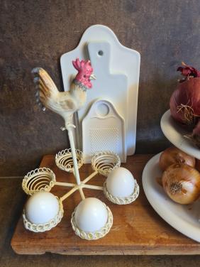 Vintage, brocant Eierrek met Haan - Keuken Decoratie