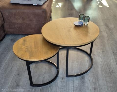 ✨ Te koop: Set van 2 moderne ronde salontafeltjes ✨