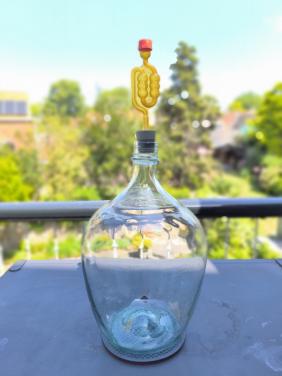 10L + 15L fles met waterslot compleet